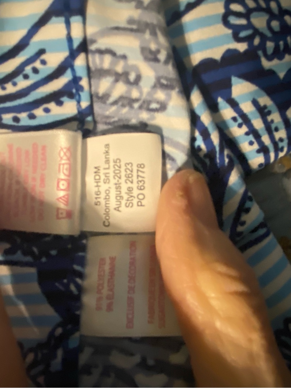 Lilly Pulitzer Luxletic Navy/Light Blue Floral Stripe Corso Performance Pants 12 - Picture 7 of 8